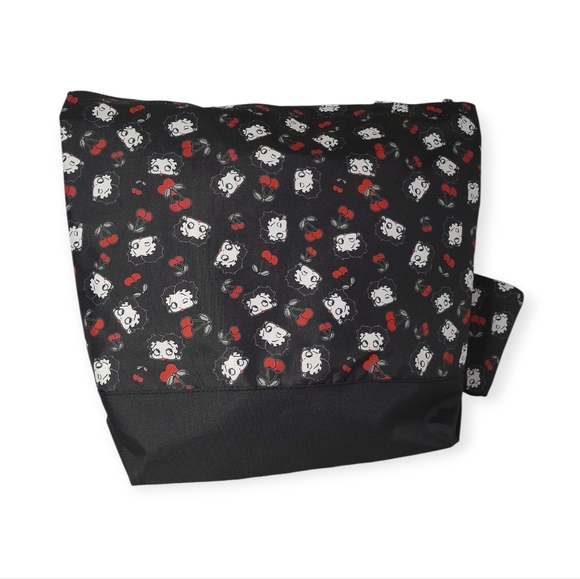 Betty Boop 2pc Cherry Print Tote with Mini Cosmetic Case - Picture 11 of 13